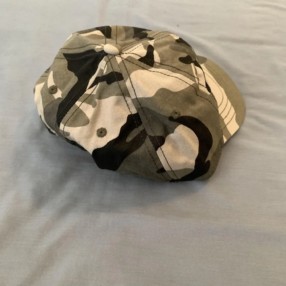 Camo‎ American Flag Hat Baseball Cap Mens One Size Green Patriotic USA Army